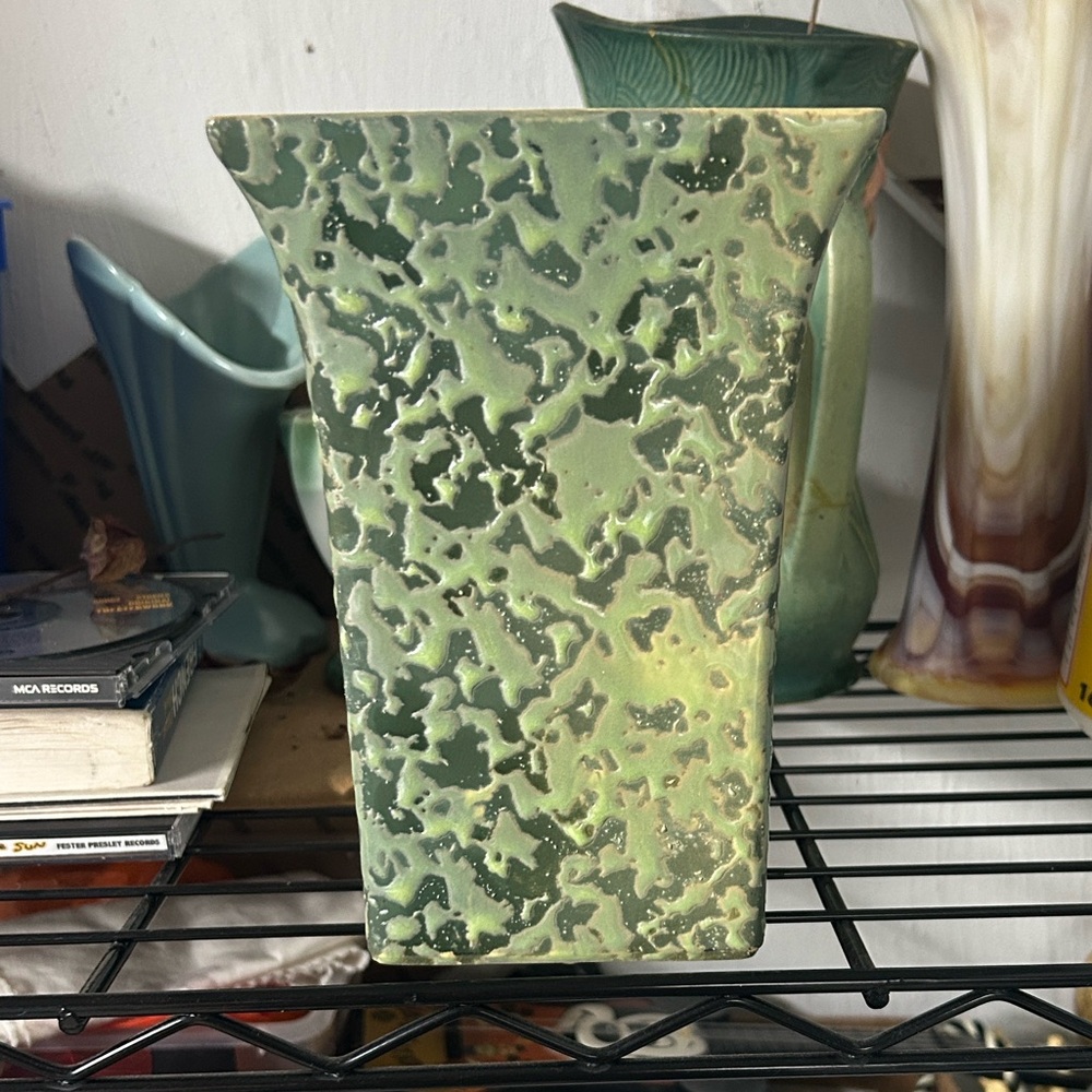 Mccoy Green Textured Vase